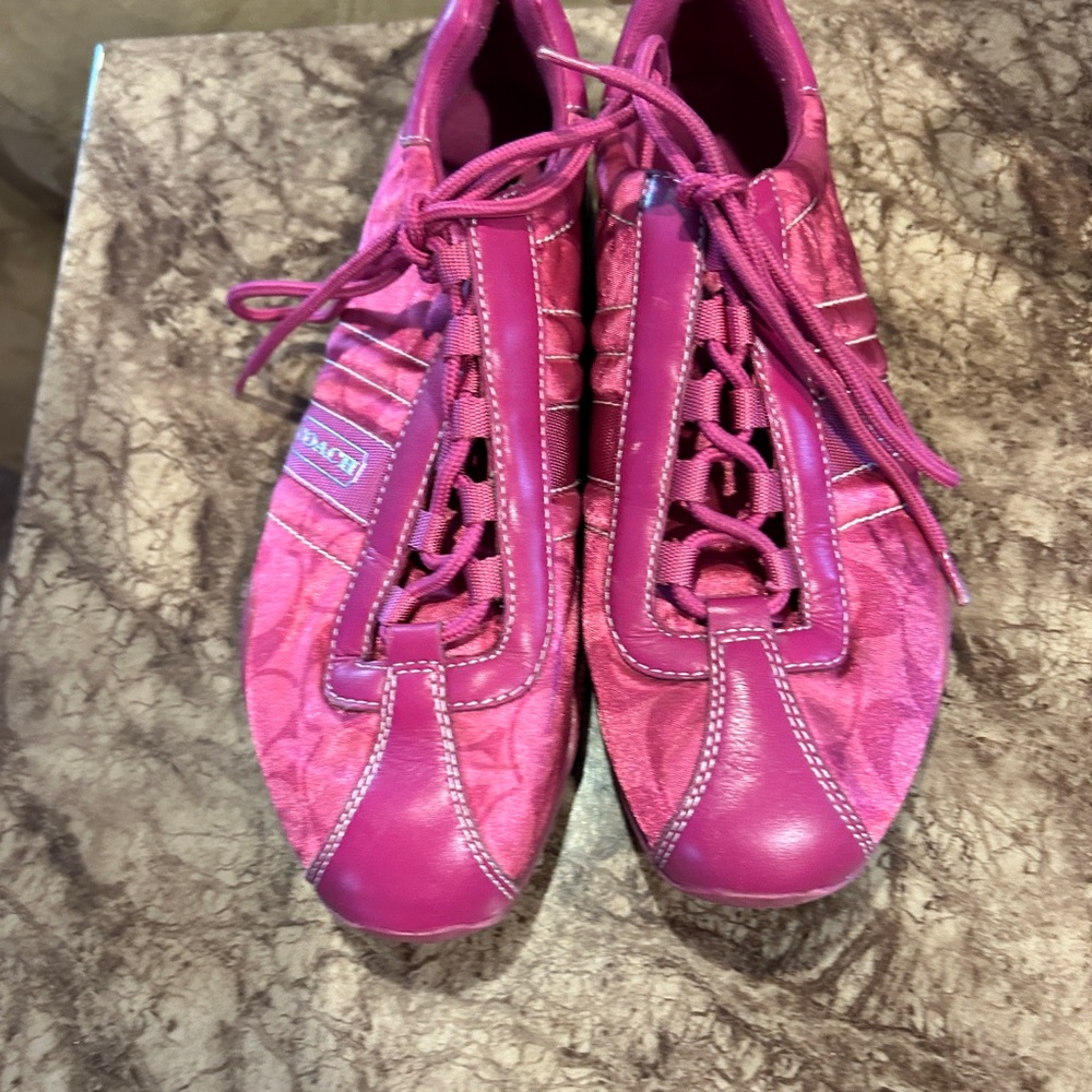 Hot pink coach sneakers